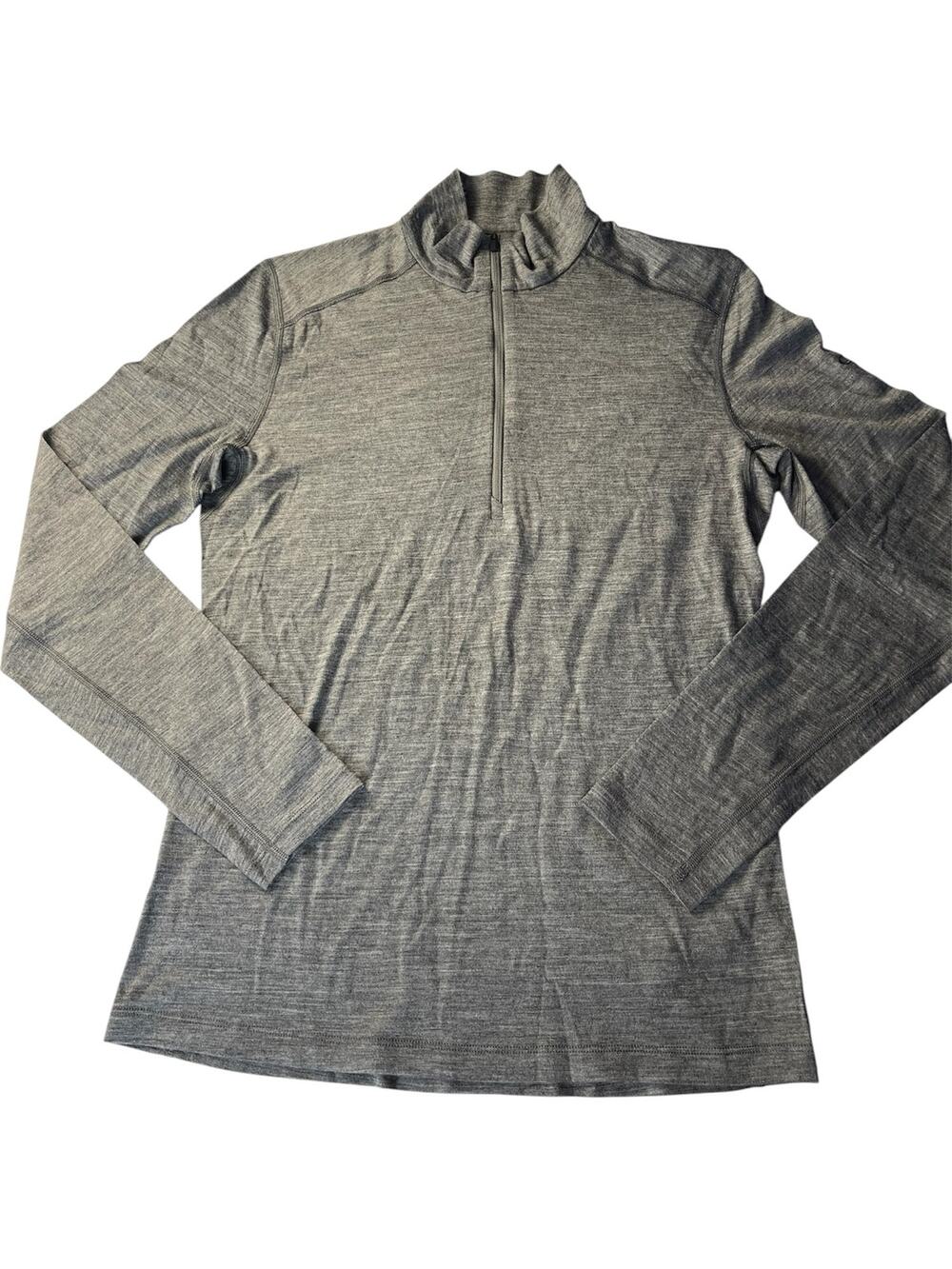Icebreaker Mens Merino 200 Oasis Long Sleeve Half Zip Base Layer Top Gray S New